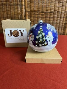 Viktoria Anna Joy Christmas Ornament Hand Blown Glass W/ Swarovski Crystals - Picture 1 of 14
