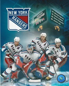 ARCHIVO FOTOGRÁFICO DE ARCHIVO DE EQUIPO CON LICENCIA DE 8X10 NEW YORK RANGERS COLLAGE 2005/06 - Imagen 1 de 1