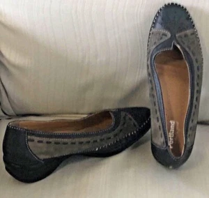 PORTLAND Women's black & Khaki RHEA loafer Shoes Size 37 (6) leather New - Picture 1 of 2