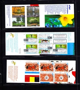 PAÍSES BAJOS Tres folletos - 4 estaciones, especies en peligro de extinción, fútbol MNH - Imagen 1 de 2