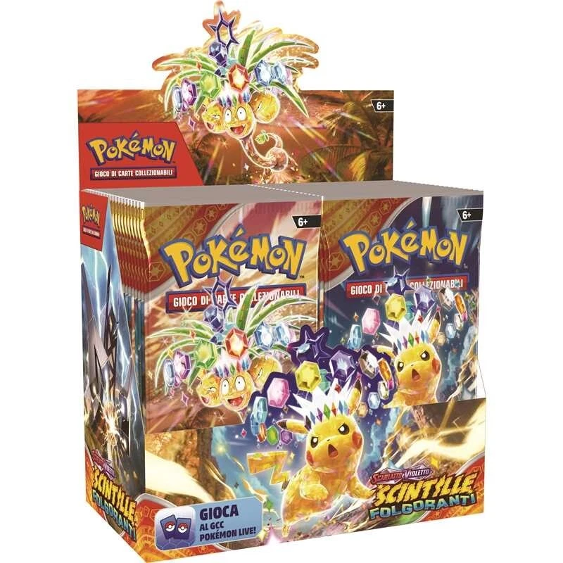 POKEMON TCG Booster Box 36 buste SCINTILLE FOLGORANTI - ITALIANO