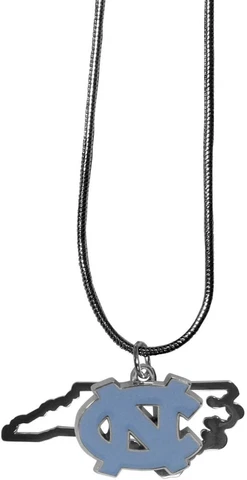 North Carolina Tar heels NCAA  women ladies state necklace with 2 charms Cover