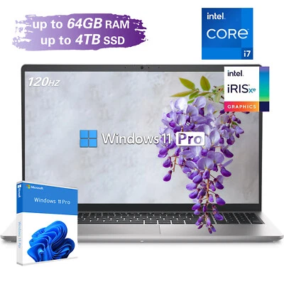 Dell Inspiron Laptop 15.6" Touch 3.7GHz Intel core i7 UpTo 64GB RAM 4TB Win11Pro - Image 1 of 4