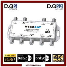 MegaSat Commutateur DiSEqC 4/1 Pro - Switch 4 Satellites (4 SAT / 0 Terrestre) Robuste Et Fiable Pour Réception Multi-Sat