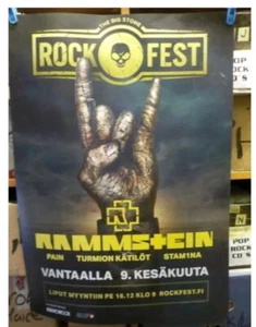 Rammstein 2017 Vantaa Finland Original Concert Poster 60X42 Finnish - Picture 1 of 1