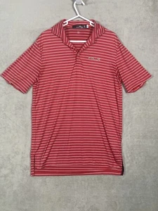Ralph Lauren RLX Polo Shirt Mens Small Red Striped Short Sleeve Performance Golf - Picture 1 of 7