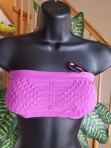 NWT - NATIVE INTIMATES Pretty  Fuchsia bandeau bra - sz M  - Picture 1 of 3