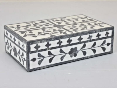 Handmade Indian Decorative Wooden And Bone Inlay Storage Box - Image 1 of 4