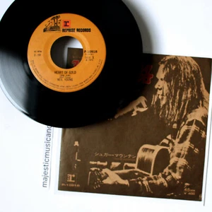 NEAR MINT 1972 ORIGINAL NEIL YOUNG HEART OF GOLD SUGAR MOUNTAIN 7" VINYL  - Picture 1 of 6