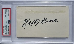 Lefty Grove Signed AUTOGRAPHED 3x5 index Card PSA/DNA Slabbed PSA - Picture 1 of 3