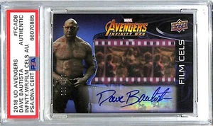 2018 UD Avengers DAVE BAUTISTA Signed Auto Film Cels Card #FCADB PSA/DNA Slabbed - Picture 1 of 3