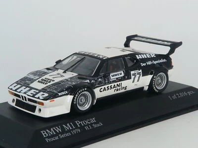 BMW M1 Procar Team Cassani "Uher" 1979 H.J. Stuck #77 1:43 MINICHAMPS 430 792577 - Immagine 1 di 4