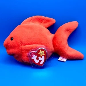 TY Beanie Baby - GOLDIE the Goldfish (etiqueta colgante de 4ª generación) (7,5 pulgadas) - Imagen 1 de 1
