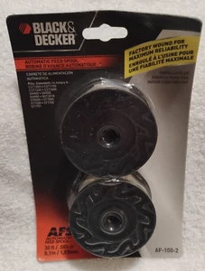 Black & Decker Weedeater Automatic Feed Spool 2 Pack 30 Ft AF-100-2 Original NOS - Picture 1 of 3