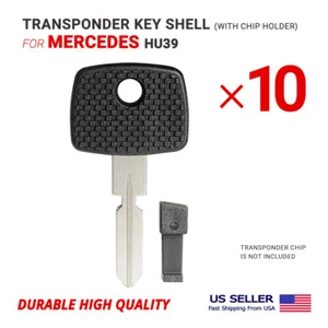 10X Transpondedor Key Shell Case para Mercedes HU39 WIth Chip Holder de alta calidad - Imagen 1 de 2