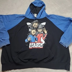 RUN DMC *defectuoso* Pullover Sudadera con Capucha Para Hombre 2XL XXL Raglán Envejecido Hip Hop - Imagen 1 de 19