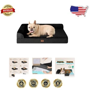 Orthopedic Memory Foam Dog Bed - L-Shaped, Waterproof for Medium Dogs, 30x20 - Picture 1 of 11
