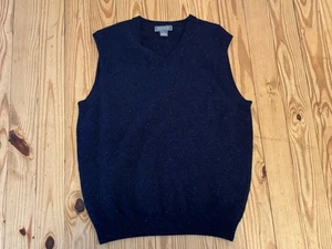 Daniel Cremieux Wool Sweater Vest Men Large Blue Academia Grandpa Heritage - Picture 1 of 6