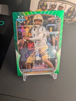 Dorian Thompson-Robinson Green Auto /99 2022 Bowman Chrome U University - Image 1 of 2