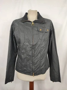 Giacca Barbour donna nero cerata Uk12 tg. 42 Medium Lady Black Wax jacket siz... - Foto 1 di 10