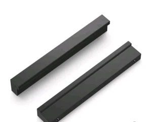 Hickory Hardware Streamline 3.75 " Finger Cabinet Pull in Flat Onyx - Picture 1 of 4