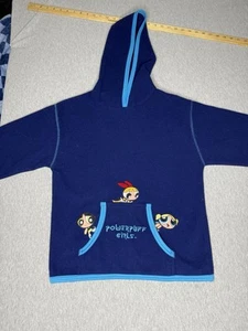 Vintage 90s 2000 Powerpuff Girls Fleece Hoodie Girls Large  Cartoon Network - Picture 1 of 5