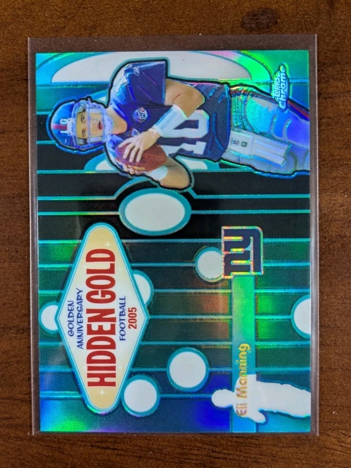 2005 Topps Chrome Refractor Eli Manning /100 Hidden Gold Anniversary 🔥 #HG3 - Image 1 of 4