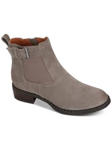 GENTLE SOULS Womens Gray Goring Best Chelsea Round Toe Block Heel Booties 6.5 M - Picture 1 of 8