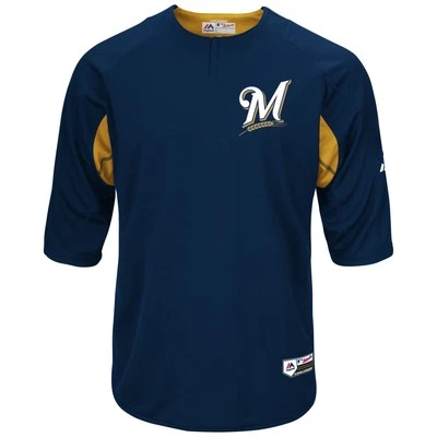 Футболка Milwaukee Brewers Authentic Collection рукав 3/4 BP - Изображение 1 из 2