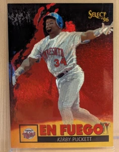 1996 Select EN FUEGO #14 Kirby Puckett Twins HOF RARE DUFEX MUSEUM INSERT - Bild 1 von 2