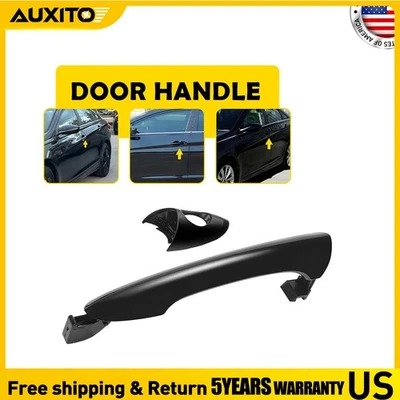 For 2011-2014 Hyundai Sonata Exterior Door Handle Cover Trims Black Style D - Image 1 of 4