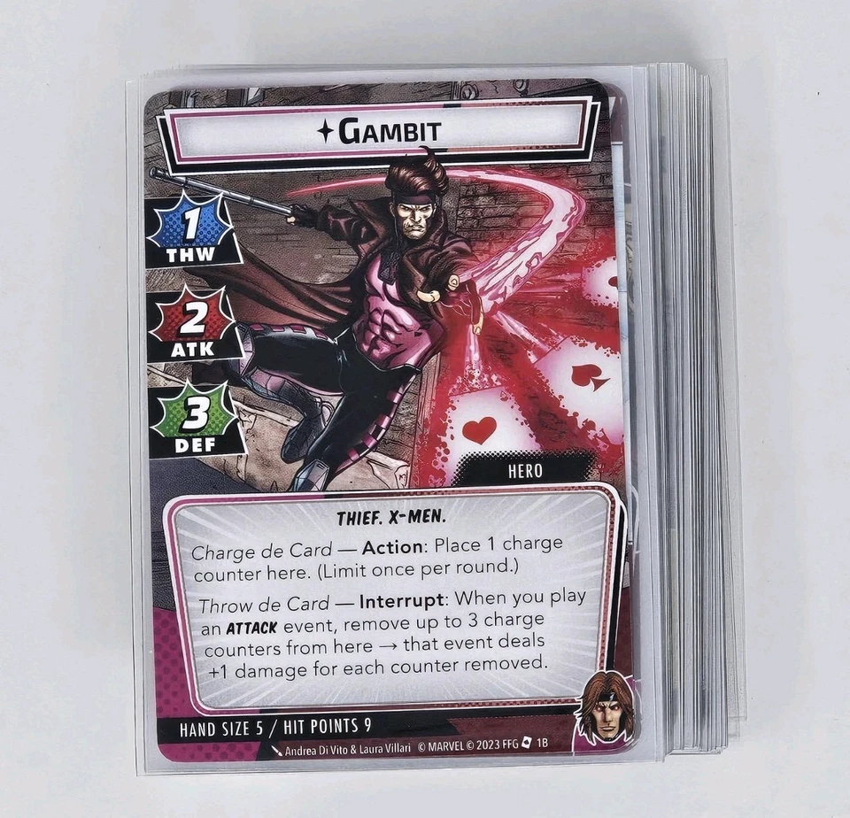 Marvel Champions Gambit Hero Pack Deck SLEEVED FFG (Out Of Print)  - Image 1 of 4