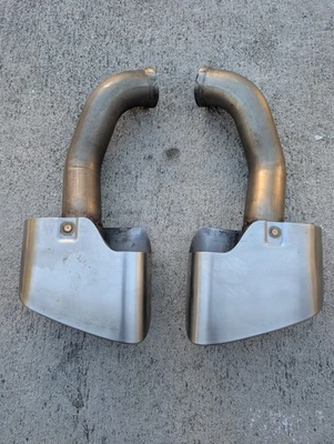 Porsche Cayenne 958.2 Facelift Exhaust Tips 7P5253681/2 2015-2018 Genuine - Image 1 of 3