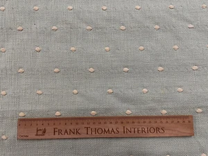 Kai Spot Linen Fabric Jacquard Powder Blue Ivory Curtain Blind Upholstery - Picture 1 of 5