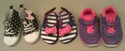 Lote de 3 Sandalias Chanclas para Cuna Bebés Infantes Niñas Champion 3 Foto 1 de 4