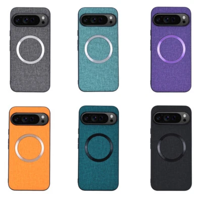 For Google Pixel 9 Pro XL 8A 8 7 Pro Mag Safe Magnetic Cloth Patten Slim Case - Image 1 of 4