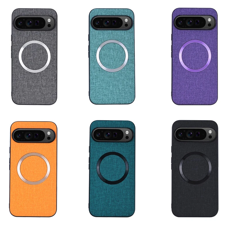 For Google Pixel 9 Pro XL 8A 8 7 Pro Mag Safe Magnetic Cloth Patten Slim Case - Image 1 of 4