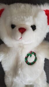 Build A Bear White Christmas Wreath Teddy