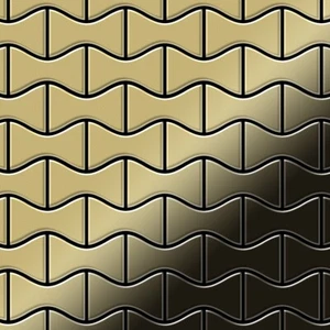 Mosaico azulejo macizo metal latón laminado oro 1,6 mm fuerte Kismet-BM - Imagen 1 de 4