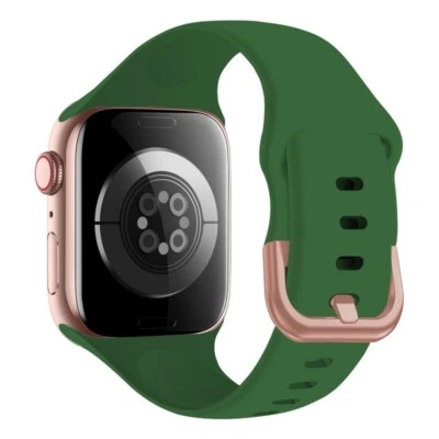 Silicone iWatch Band For Apple Watch Ultra iWatch Series 9 8 7 6 5 SE 44/45/49mm - Image 1 of 4