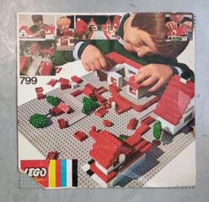 LEGO 799 placa base gris vintage 1964 50x50 con cubierta/cara de embalaje - Imagen 1 de 10