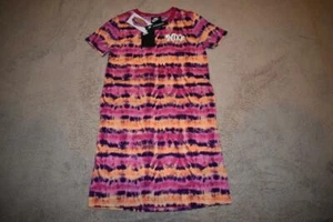 Nike Sportswear Big Kids' Girls' Tie-Dye T-Shirt Dress DJ5329-615 Purple/Orange - Picture 1 of 3
