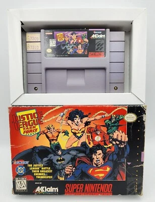 SNES Justice League Task Force - Game & Box Only! *No Game* Box & Cart Have Wear - Image 1 of 4