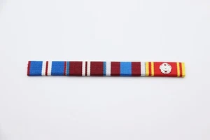 Gold, Diamant, Platin Jubiläum & Feuerwehr Rosette Medaille Pin auf Bandleiste - Bild 1 von 2
