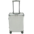 Used Rimowa Aluminum TAS Roc 4 Wheels Suitcase Silver H 50.5   W 35  D 19cm