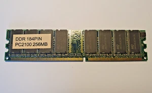 256MB RAM Memory 184 Pin Dimm - 2.5V - DDR - PC2100 (266Mhz) - Picture 1 of 2