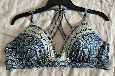 Top de bikini Athleta Aqualuxe moldeado con correas de copa prisma para mujer XL azul cachemira Foto 1 de 4