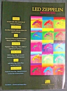 LED ZEPPELIN / ROBERT PLANT / 1992 REMASTERIZACIÓN ÁLBUM REVISTA PUBLICIDAD IMPRESA - Imagen 1 de 1