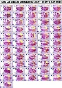 BILLET 0 € / TOUS LES BILLETS DU DEBARQUEMENT DE NORMANDIE / D-DAY 6 JUIN 1944 - Picture 1 of 2