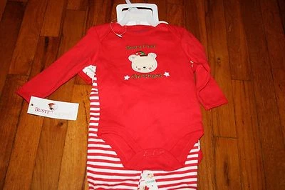 Buster Brown Lote de 5 piezas Beary Primera Navidad 6-9 MESES NUEVO CON ETIQUETAS Foto 1 de 4